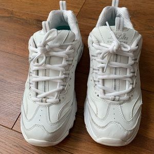 Chunky white sneakers